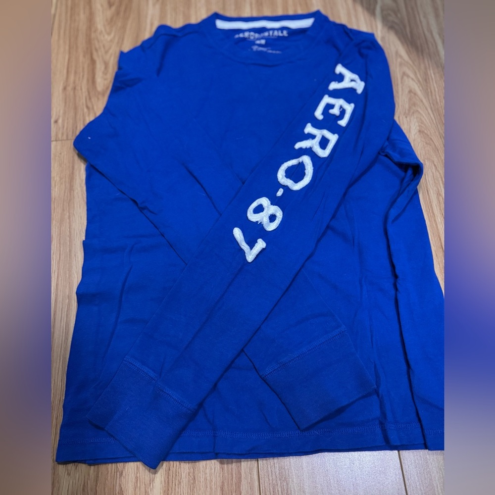 Aeropostale Men's Blue Long Sleeve Tee